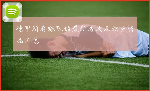 德甲所有球队的最新名次及积分情况汇总